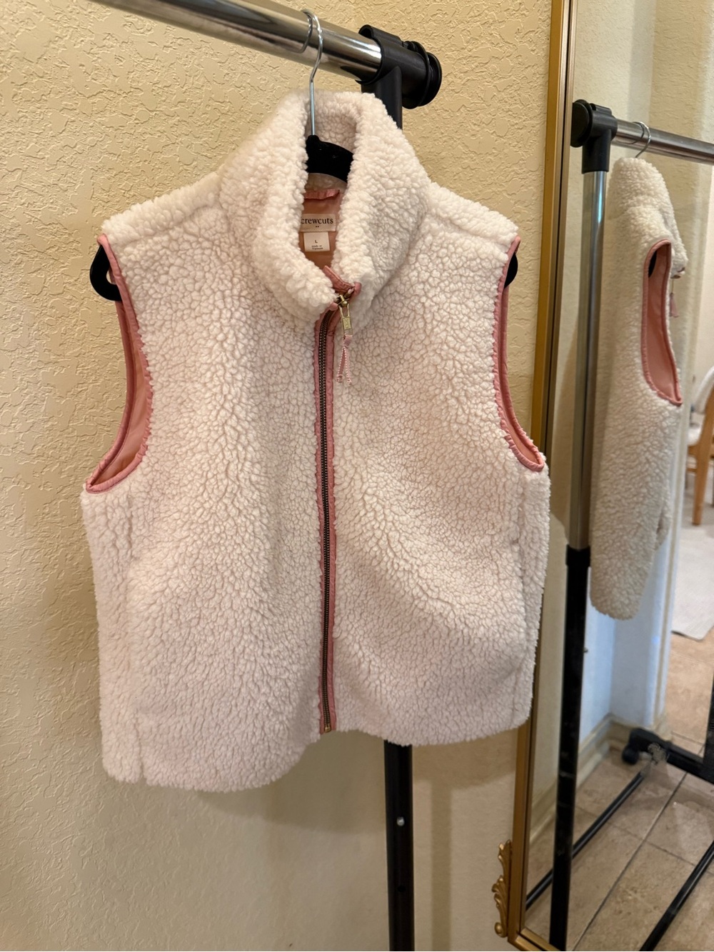 Crewcuts girl Sherpa vest size L